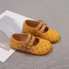 Zapatos de Cuero con Puntos Estilo Bosque para Niños 2026 Nueva Versión Coreana Primavera y Otoño Zapatos Bajos de Princesa para Niñas con Suelas Suaves