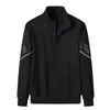 Conjunto de Ocio Deportivo para Hombre Primavera y Otoño Jóvenes y de Mediana Edad Chaqueta Cardigan de Manga Larga con Cuello Vertical Suéter de Cuello Redondo Conjunto de Tres Piezas Moderno