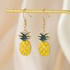 Aretes de fruta de simulación de caída de aceite Fruta Ping An mango piña limón aguacate aretes aretes joyería dopamina moda