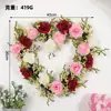 Guirlanda de Rosas Artificiais de Primavera em Estoque Transfronteiriça Guirlanda Romântica de Dia dos Namorados Decoração Pendurada na Porta Adereço de Fotografia