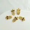 Colar Pendente Brincos Acessórios para Brincos DIY Feito à Mão Coruja com Pedras Preciosas Vintage UV Bergamota Trevo de Quatro Folhas Trevo