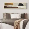 Pintura Decorativa Artística Micro-Estampada Wabi-Sabi Estética Minimalista Rojo-Marrón Abstracto Arte para Cabecera de Dormitorio Mural Arte de Pared Nórdico