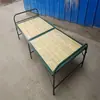 Cama de ferro Cama dobrável Cama de acompanhante Cama de canteiro de obras Cama para uso doméstico Cama dupla de bambu Cama de solteiro Cama para cochilo no escritório Dormitório de adultos