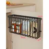 Caja de almacenamiento para puerta de armario de cocina, montada en la pared, no requiere taladrar, adecuada para usar dentro de armarios, para colgar film transparente, en baños, tocadores y refrigeradores