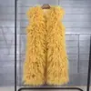 Chaleco de Piel Sintética tipo Borrego de Invierno 2026 Estilo Largo Chaleco Cálido Chaleco Chaqueta para Mujer Directo del Fabricante