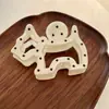 Pinza para el Cabello de Perro con Lunares Estilo Coreano para Mujer 2026, Pinza de Garra para el Cabello de Gama Alta para la Parte Trasera de la Cabeza, Accesorio para el Cabello tipo Pinza de Tiburón