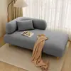 Sillón Chaise Longue Individual de Tela Color Crema Minimalista Estilo Europeo para Sala de Estar, Dormitorio, Balcón, Apartamento Moderno, Hotel