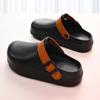 Nuevos Zapatos Birkenstock para Mujer, Ropa de Exterior de Verano, Medias Zapatillas con Puntera Antideslizante, Hebilla Resistente al Desgaste de Eva de Suela Gruesa, Zapatillas Desodorantes Estilo Camping