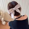 Pinza de Pato de Cinta de Lazo Tejida Coreana Pinza de Una Palabra Otoño e Invierno Pinza para la Parte Posterior de la Cabeza Pinza para el Cabello de Temperamento Pinzas para el Cabello