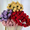Manta de Bouquet de Rosas Terminada Lista para Usar Manta para Siesta en la Oficina Manta de Lana Tejida a Mano Manta de Flores de Lirio del Valle Regalo