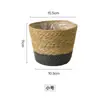 Vasos de Flores de Rattan Personalizados, Cestas de Palha para Plantas, Capas de Vasos Trançadas, Decoração para Casa, Vasos de Flores Monstera, Cestas Trançadas