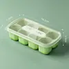 Forma de Gelo Simples de Verão com Tampa para Uso Doméstico, Caixa Pequena de Gelo com Fundo Macio, Caixa de Oito Compartimentos para Frutas, Caixa de Armazenamento