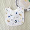 Novedad Otoño e Invierno Estilo Coreano Baberos Estampados para Bebé Algodón para Recién Nacido Absorbente Toalla para Saliva Babero en Forma de U