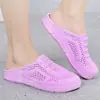 Zapatos de Jardín Transpirables para Mujer Gelatina Jóvenes Nuevos Suela Gruesa Antideslizante Goma Suave Suela Suave Baotou Agujero Pantuflas para Mujer