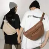 Bolso Nuevo de Pana para Mujer, Bolso Cruzado Simple Estilo Deportivo, Bolso de Hombro de Color Sólido Gran Capacidad, Bolso de Pecho para Hombre