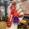 Llavero creativo de Spider-Man de la serie Marvel, bonito muñeco de anime, bolso, llave de coche, colgante, regalo