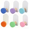 Ganchos de madera adhesivos de animales de dibujos animados para entrada y habitación infantil, ganchos de pared adhesivos creativos con adhesivo sin rastro
