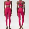 Onda Onda Pequeña Conjunto de Ropa de Yoga Talla Grande para Mujer Pegamento Líquido Nude Ajustado para Correr Deportes Ropa de Fitness Conjunto de Dos Piezas