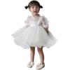 Vestido de Boda para Bebé de un Año 2026 Primavera Vestido de Princesa para Niña Pequeña Vestido de Dama de Honor para Bebé Tutú de Cumpleaños para Niños