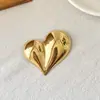 Broche de Corazón de Durazno de Acero Inoxidable de Moda Más Popular de Amazon Nuevo Broche de Corsage de Amor Brillante Transfronterizo Venta al por Mayor
