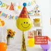 Ins globo bola de onda 4D sombrero cara sonriente decoración de bebé fiesta globo de cumpleaños niños