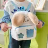 Nova Mochila de Pelúcia, Fashion e Fofa, Ursinho Fofo Gato Kt Menina Bolsa Escolar Série Ins Mochila Peluda Versátil