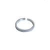 Anillo Abierto de Flor Geométrica de Aguamarina de Plata de Ley 925 Coreano para Dedo Índice de Mujer Estilo Ins de Nicho Combinación Fría