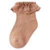 Calcetines para niños de verano, finos, de algodón peinado, transpirables, con encaje, para niñas, calcetines de princesa, calcetines de baile con encaje