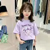 Camiseta de Verano de Algodón Puro para Niñas, Estilo Nuevo 2026, Manga Corta, Diseño Único, Dulce y Holgada, Top Versátil para Niños Mayores