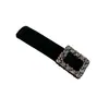 Pinza negra para el pelo, pasador, pinza, estilo pequeño Chanel, pinza BB de terciopelo, elegante, para la nuca, pinza para el pelo, pedrería, elegante, versátil