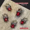 Acessórios para Unhas Aranha Escura Halloween Novo Estilo Escuro Retro Liga de Zinco Decorações de Unhas DIY Atacado