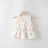 Vestido de Verão para Meninas vestido Estilo Western para Bebê Infantil Personalizado Marca da Moda Flor em Formato de Coração Desenho Animado Fofo Princesa Vessal Vestido