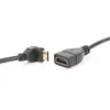 Cable Mini HDMI de Alta Definición Adaptador en Ángulo Recto Mini HDMI Macho a HDMI Hembra Cable Adaptador de 90 Grados Pequeño a Grande