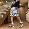 Shorts Deportivos de Verano para Hombre Casual de Pana a la Rodilla Estilo Americano Moderno de Baloncesto Sueltos con Múltiples Bolsillos de Longitud Media