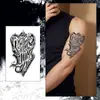 Tatuagem Adesiva Artística de Palavras Inglesas Góticas com Motivos de Ervas para Homens e Mulheres Tatuagem de Braço Impermeável de Longa Duração Adesivos de Alta Qualidade Não Refletivos