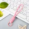 Cordón para Teléfono de Encaje Color Caramelo Versátil Creativo Cordón para Funda de Teléfono Cuerda Trenzada Hecha a Mano Adorno de Nudo de Diamante