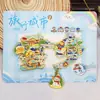 Serie Heilongjiang de Metal Harbin Mohe Pueblo de Nieve Atracción Turística Invernal Souvenirs Imanes para Refrigerador Imanes de Madera