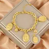 Pulsera Cruz de Faraón Ovalada de Acero Inoxidable Exótica Transfronteriza Conjunto de Collar con Colgante de Angelito Nuevo Estilo