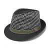 Sombrero de Paja de Papel de Ala Pequeña de Venta Caliente para Hombre Europeo y Americano, Sombrero de Sol de Paja de Verano, Sombrero de Sol de Playa con Estampado de Palmera