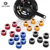 Enlee Bicicleta de Montaña Carretera 7075 Aleación de Aluminio Clavos para Disco Sencillo y Doble Tornillos de Biela Coloridos Clavos para Disco Sencillo Modificados