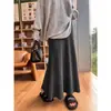 Elegante falda de punto para mujer, primavera y otoño, de cintura alta, adelgazante, falda larga de sirena, de longitud media, elegante falda de línea A, nuevo estilo