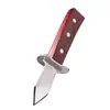 Cuchillo para ostras de acero inoxidable al por mayor para fabricantes con mango de madera, cuchillo para abrir conchas para exteriores, cuchillo para mariscos de vieira, herramienta para abrir conchas