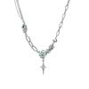 Nuevo Collar de Piedra Lunar Estrellada de Diseño Nicho para Mujer Verano Lujo Ligero de Alta Gama Cadena Clavicular Versátil Collar de Celebridad de Internet