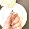 Nuevo baño de oro anillo de oro de 18 quilates lujo ligero mariposa incrustado anillo de circonio Joker joyería de mano de alta gama venta al por mayor