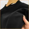 Fábrica de origen: Camiseta de invierno para hombre de doble cara con forro de forro polar, top térmico de manga larga engrosado de cuello alto, color liso