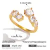 Anillo Jieding de Acero de Titanio y Circonita Europeo y Americano Joyería de Nicho de Alta Gama Anillo Femenino Antidesvanecimiento Joyería de Acero Inoxidable Transfronterizo