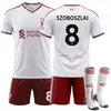 2627 Jersey del Ejército Rojo número de club 11 Salah uniforme de equipo infantil Liverpool visitante blanco conjunto de traje de fútbol