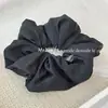 Goma para el pelo de tela fruncida de color liso simple estilo coreano para mujer, Goma para el pelo plisada de alta gama, Cuerda para coleta de flor de pelo elegante
