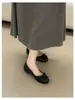 Mocasines Planos de Moda para Mujer con Lazo de Satén Suave y Suela Blanda, de Punta Baja, sin Cordones