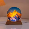 Luz de Noche Cielo Estrellado Impresa a Color de Nuevo Producto Transfronterizo Adorno de Escritorio Luminoso Regalo de Cumpleaños Creativo Lámpara de Mesa para Dormitorio Luz de Ambiente